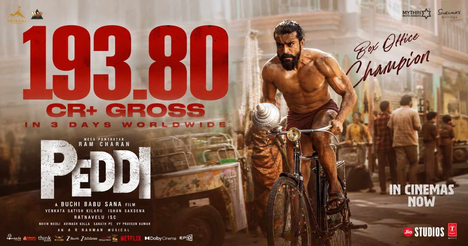 Peddi Day 3 Worldwide Box Office Collection: Ram Charan Nears ₹200 Crore Worldwide In 3 Days